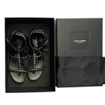 Saint Laurent Women’s Nu Pieds Fringe & Studded Sandals size 36 Black Photo 11