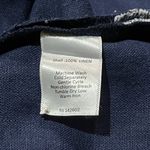 Sail To Sable 100% Linen Navy & White Mini Length Shift Dress - Size Small Photo 9