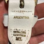 Belt Braided White Multicolor Argentina Leather Size M/L Rainbow Unisex Photo 2