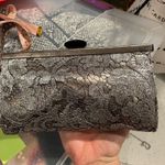 Adrienne Vittadini Beautiful vintage 90’s-Y2K  silver leather lace clutch boho Photo 0