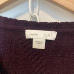 J. Jill Chenille Purple Soft Chunky Cable Knit Pullover Long Sleeve Sweater Photo 6