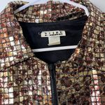 Vintage Guide Leopard Print Sequin Jacket One Size Y2K Gyaru Grunge Hippie Gray Photo 5