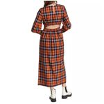 STAUD  open back midi gingham Crosshill Dress size size small Photo 1