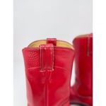 Justin Boots Justin Womens Western Boots Red Leather Mid Calf Pull On Cowgirl Roper US 5.5 B Photo 9