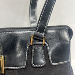 Etienne Aigner Linen Blend & Faux Leather Shoulder Bag Purse Double Handle Photo 2