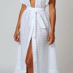 Majorelle  Mistwood Eyelet Wrap Midi Dress, White, Small Photo 2