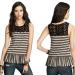 Free People Retro Molly Peplum Eyelet Top Size Small Photo 10