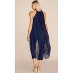 Trina Turk Navy Blue Halter Neck Wide Leg Park Jumpsuit Size 2 $498 Photo 2