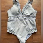 River Island Scuba Mesh Plunge One-Piece Swimsuit Size 22 Photo 1