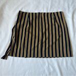 Forever 21  Striped Mini Skirt Gold Black Ties 1X Photo 2