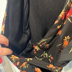 Francesca's Black Floral Wrap Mini Dress Photo 4