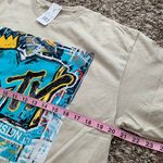 MTV Brand MTV Graffiti Logo Beige Short Sleeve Graphic T-Shirt Large Photo 6