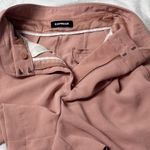 EXPRESS Midi Super High Rise Paper Bag Shorts Tan Size 00 Pleated Pockets Photo 4