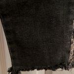 ZARA  faded black distressed jeans with snakeskin print stripe waist 27 length 36 Photo 3