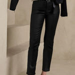 Banana Republic  Factory Black Coated High Rise Slim Jeans Photo 0
