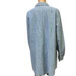 Bit & Bridle Cotton Denim Button Down Long Sleeve Belt Loop Shirt Dress Womens L Blue Size L Photo 6
