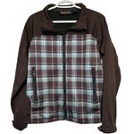 Marino Bay‎ Natural Women's Brown Teal Plaid Lightweight Jacket Size L Size L Photo 0