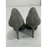 Womans BCBG Generation 6 M Gray Suede Studs Slip On Heel Pumps NWOT Photo 4
