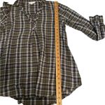 a glow  | Maternity Grey or Green Plaid Flannel Top Medium Photo 3