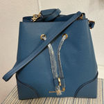 Michael Kors Mercer Gallery Dark Chambray Leather Bucket Crossbody Tote Bag NWT Photo 0