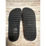 Qupid  Black White Striped Slip On Sandals Slides Size US 9.5 EU 40 Slide Bow Photo 6