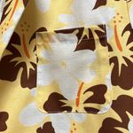 Blackbough  Classic Yellow Polo Exclusive Floral Hawaiian Beach Coverup Shirt | S Photo 4