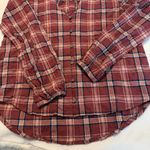 Madewell Plaid Flannel Top Oversized XXS Fall Color Palette Button Front V Neck Photo 7