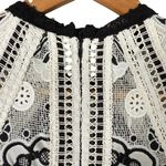 Alexis  Emiliana Fit & Flare Mini Dress in Black and White Diamond Lace, XS‎ Photo 12