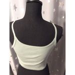 Brandy Melville  Sage Green Spaghetti Strap crop ribbed top One Size Photo 1
