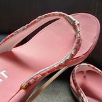 Bebe NIB  Sport Sandals Dance Fever Wedge Thong Sandals Flip Flops Coral White 8 Photo 10