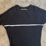 Enza Costa soft Midi Dress in Black dolman sleeve with thumb holes and crew neck Size M Photo 6