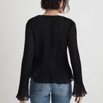 Madewell Pleated Flare Sleeve Black Top Blouse With Cami XS New Photo 2