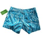 Lilly Pulitzer  NWT Callahan Stretch Shorts Turquoise & White Women's Size 000 Photo 7
