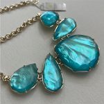 Kendra Scott Kensie Illusion Statement Necklace Aquamarine Teal Blue Green NWT! Photo 1