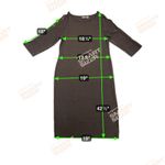 Travelers Brown Stretch Shift Dress No Wrinkle Size 12/14 (Chico's 2) Photo 8