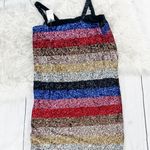 Gap Crazy Stripe Sleeveless Rainbow Sequin Dress Size Small Photo 4