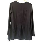 Lysse Top Womens Size Small Black Scoop Neck Drape Long Sleeve Pullover Tunic Photo 1