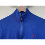 Ralph Lauren Polo Royal Blue Quarter Zip Pullover M Preppy Equestrian Classic Photo 1