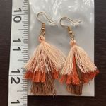 NEW! BOHO Earth Color 3 Layer Tassel Earrings Fringe Gold Dangle Fish Hooks Photo 9
