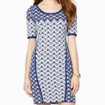 Charming Charlie  sweater fitted dress Size Small blue white Photo 1