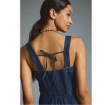 Anthropologie Pilcro Button Front Denim Pinafore Midi Dress Size Large Photo 5