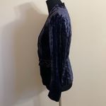Lucky Brand  Navy Multi Floral velvet blazer Photo 5