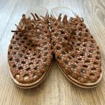 Free People  Mirage Woven Leather Flat Sandals in Brown EU Size 37 Photo 3
