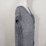 Isaac Mizrahi  Navy and White Knit Vest Size XS Navy Sleeveless Sweater Photo 3