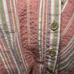 Cotton On  Pink‎ Multicolored Striped Tie Front Textured Dress Size Women's M Photo 3