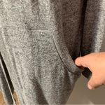 Anthropologie  Silence + Noise Hoodie Duster Pockets Gray Open Cardigan Size S Photo 4