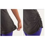 Lululemon top size 6 gray black mesh cinch run Photo 2