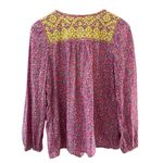 J.Crew J..Crew Starina Floral Embroidered Tassel Peasant Tunic Top Pink Size Small Photo 4