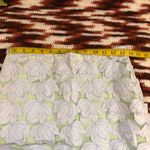 Milly NWOT  of New York Leaf Floral Flower Appliqué 3D Mini Skirt Blue/Green Size 2 Photo 5