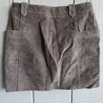 Free People BLANK NYC x Suede Leather Button Front Mini Skirt in Gray Size 25 Photo 5